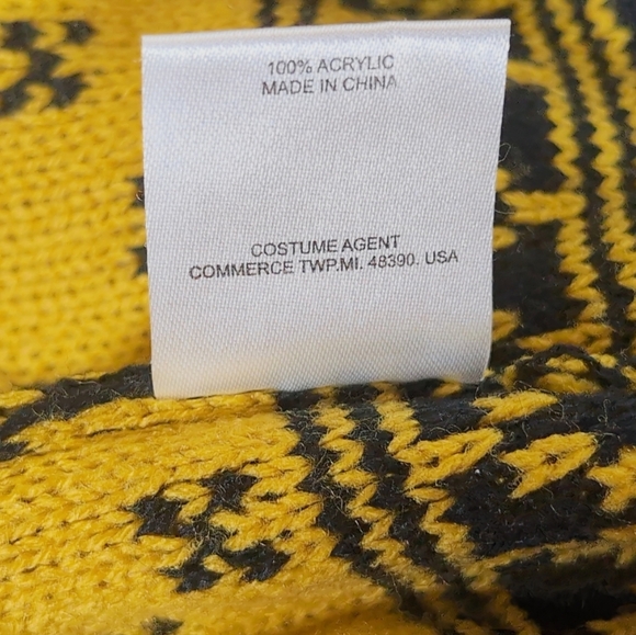 Live Nation Wu Tang Clan Sz M Yellow Black Men's Sweater Killer Bees - Picture 7 of 7